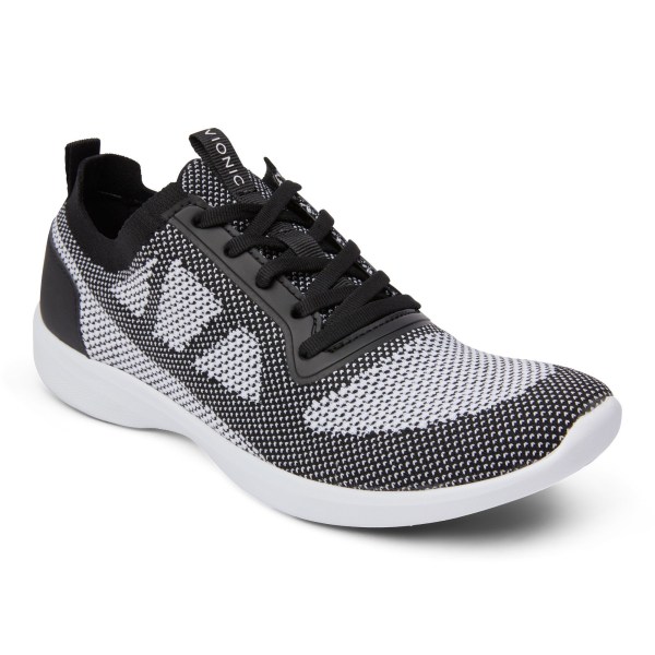 Vionic Trainers Ireland - Lenora Sneaker Black - Womens Shoes Sale | QMOAC-9156